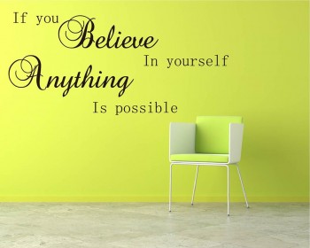If You Believe Quotes Wall Decal Motivational Vinyl Art Stickers If You Believe Quotes Wall Decal Motivational Vinyl Art Stickers